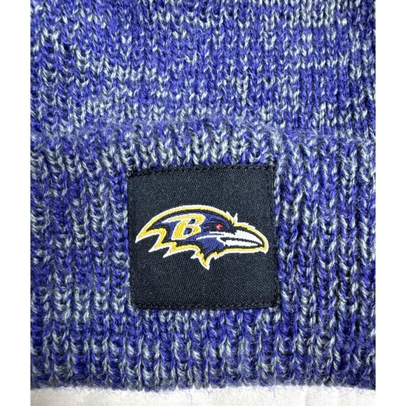 BALTIMORE RAVENS MILLER LITE PURPLE MARBLED UNISEX POM BEANIE New without tag - Picture 2 of 5